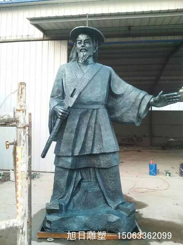 大禹治水济南玻璃钢雕塑高度5米