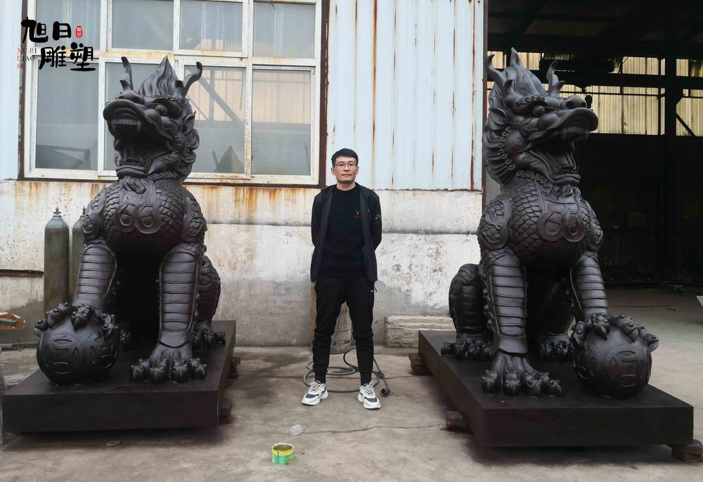 淄博铸铜紫铜雕塑高度2.2米